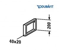 MEDIDAS SOPORTE TOALLERO BAJO ENCIMERA DURASTYLE DURAVIT